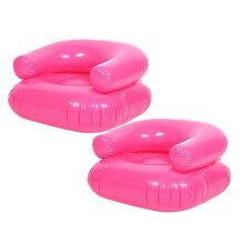 Inflatable Chair for Kids Waterproof PVC Child Comfort Seat for Beach Camping Picnics 2Pcs Pink