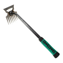 Garden Weeder Tool Ergonomic Steel Hand Rake for Efficient Lawn and Yard Weeding