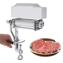 Heavy Duty Manual Meat Tenderizer Tool with Ergonomic Crank Handle for Commercial and Home Use