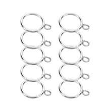 10 Pack Decorative Curtain Rings with Eyelets, Universal Fit for Rods, Durable Smooth Glide