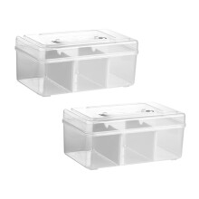 2pcs Large Capacity Medicine Storage Box Portable First Aid Organizer for Dorm and Home Use