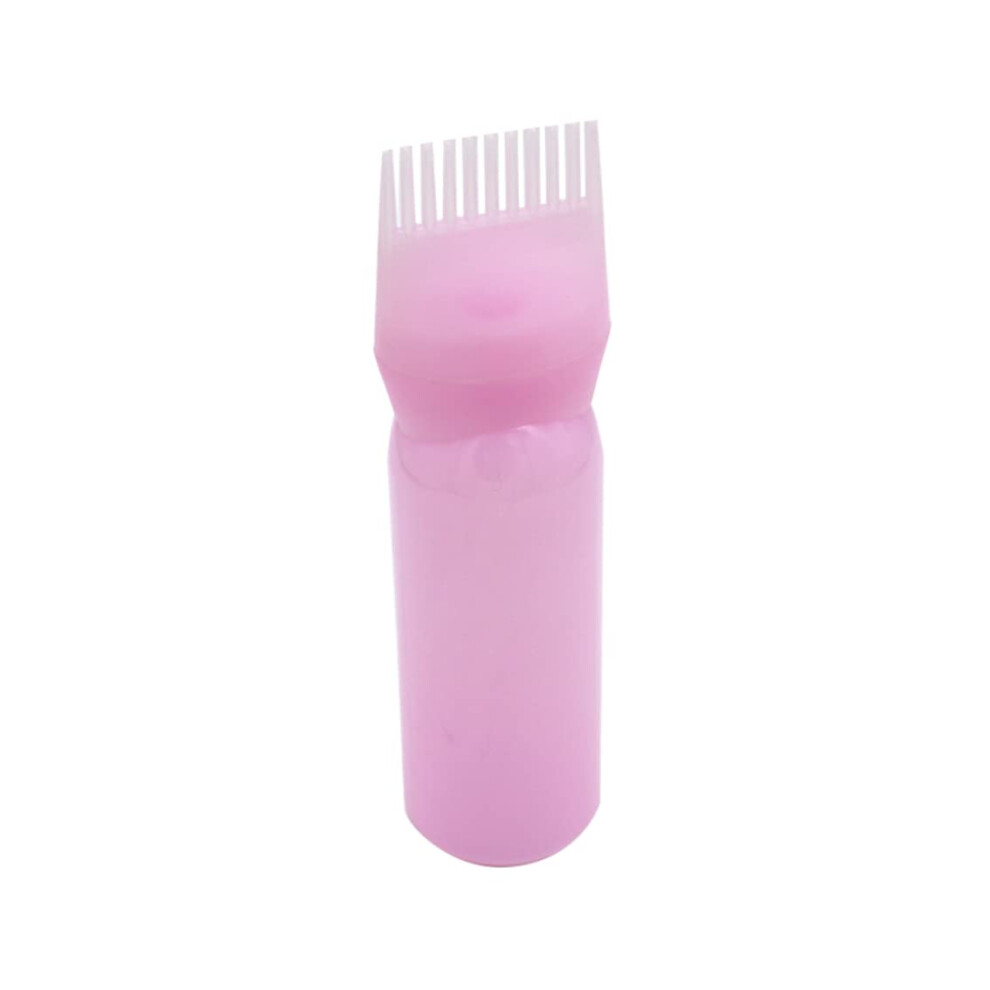 Pink Hair Dye Applicator Bottle 160Ml With Dual Comb Brush For Precise Root Touch Up And Mess Coloring