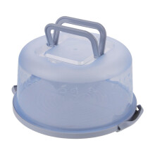 Cake Carrier with Secure Dome Lid, Collapsible Handles for Cake Transport and Storage