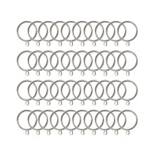 40 Pack Metal Curtain Rings 38mm with Smooth Glide for Rods, Durable for Daily Use