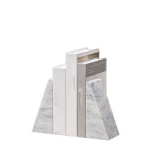 Marble Bookends with NonSkid Base, Heavy Duty Decorative Book Holders for Shelves, 7x3.5x3.1in B