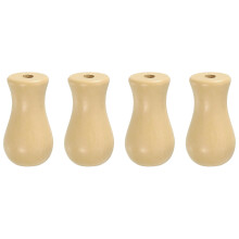 4Pcs Wooden Blind Tassels 32mm Cord Pull Knobs Set for Window Shades Curtains, Solid Wood Finish