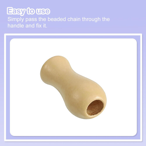 4Pcs Wooden Blind Tassels 32mm Cord Pull Knobs Set for Window Shades Curtains, Solid Wood Finish 2
