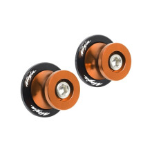 Motorcycle Swingarm Spools 10mm T6 Aluminum for Kawasaki Ninja 250 300 400 Orange Pair