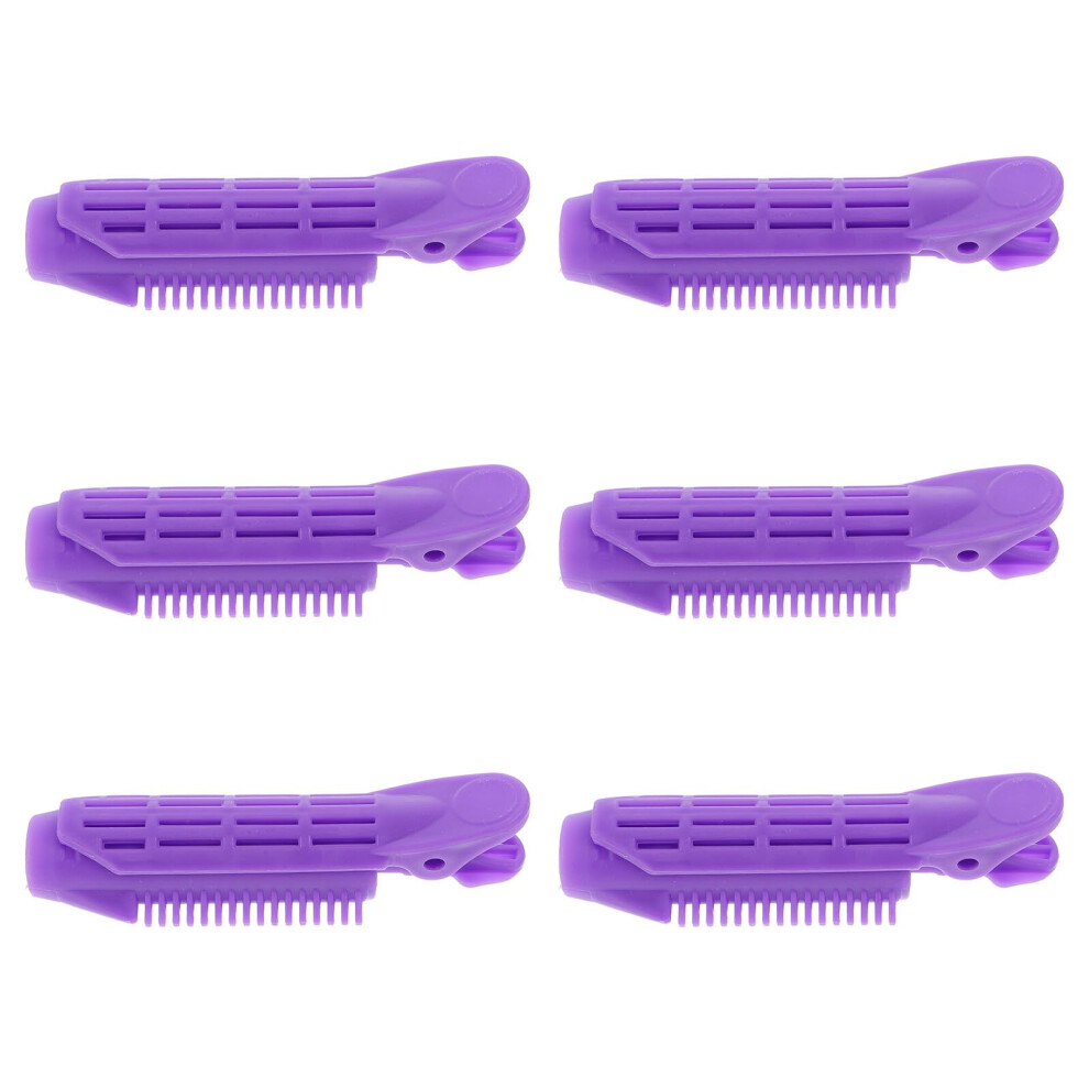 6pcs Volumizing Hair Rollers with Root Lifting Clips for Instant Root Lift and Waves