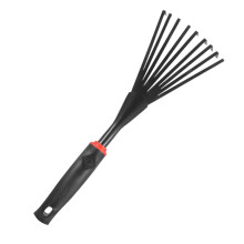 Stainless Steel Garden Leaf Rake Heavy Duty Lawn Rake with Wooden Handle for Yard and Farm