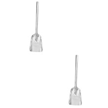 2pcs Long Handle Fireplace Ash Shovel Heavy Duty Metal Scoop for Stove and Coal Cleaning