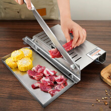 Heavy Duty Meat Bone Cutter Manual Stainless Steel Chopper for Chicken Fish Beef Home and Commercial