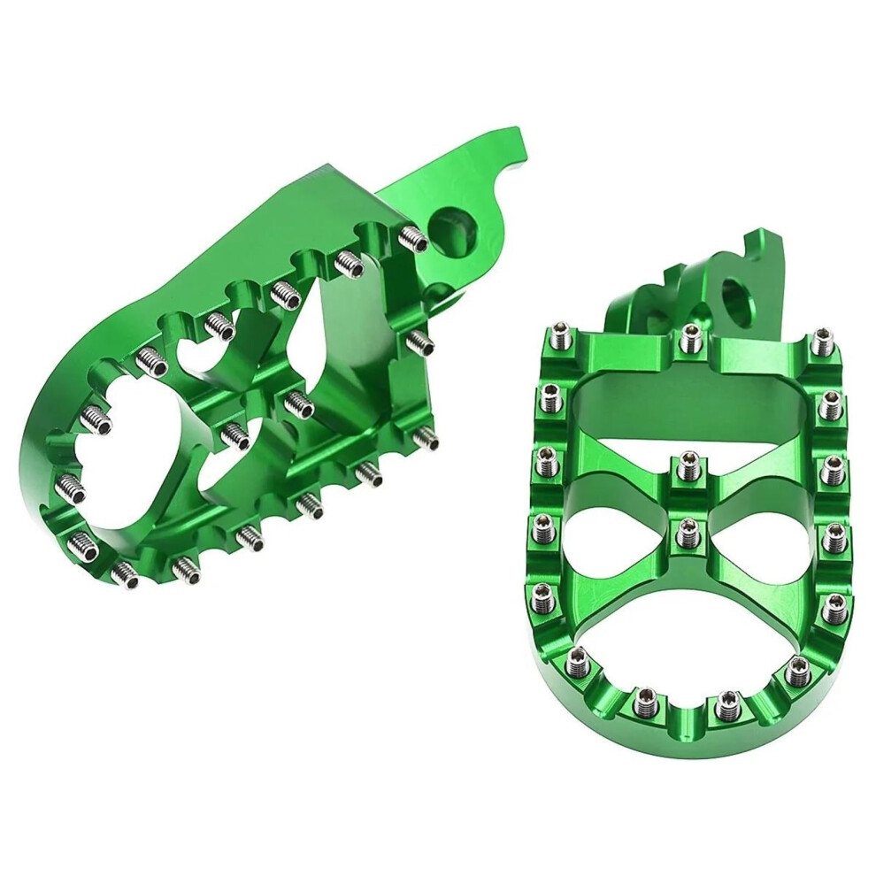Motorcycle Foot Pegs Aluminum Alloy Antiskid For Honda Crf 150R 250R 250X 450Rx Green 9053599986843