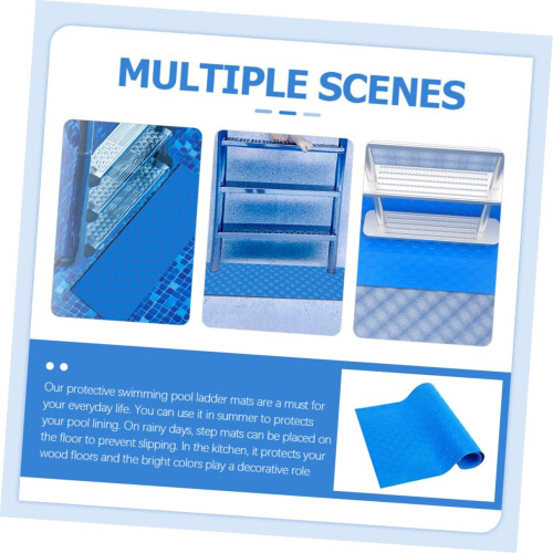 NonSlip Pool Ladder Mat for Above Ground Pools, Durable Floor Protector and Easy Setup 2