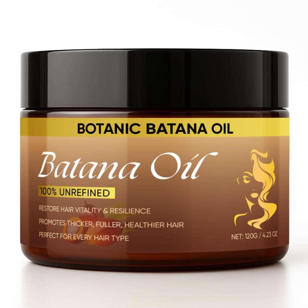 Batana Oil Hair Growth Oil 100% Pure Cold Pressed Honduras Oil for Deep Hydration and Shine 4.23oz