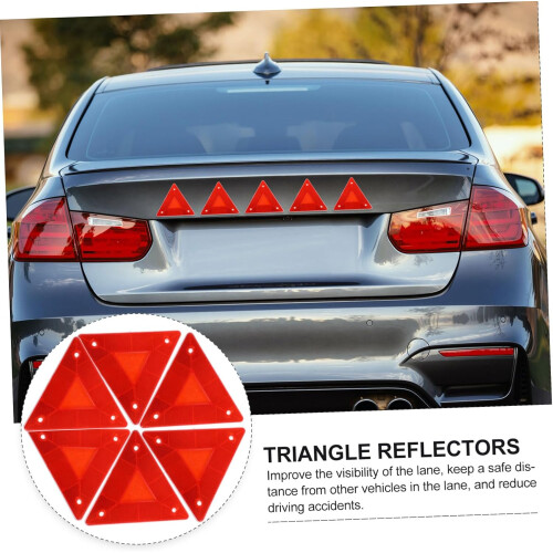 Emergency Triangle Reflector 10Pack  Visibility Car Safety Warning Triangles for Trucks 2