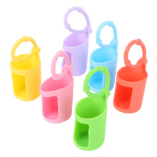 6pcs 15ml Essential Oil Roller Bottle Sleeves with Durable Silicone Cover and Adjustable Strap