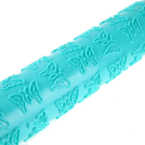 Embossing Rolling Pin with Beautiful Patterns for Cookies Pastries Baking and Crafting 2