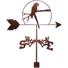 Chihuahua Garden Weather Vane, Weatherproof Metal Roof Wind Direction Indicator, RustResistant