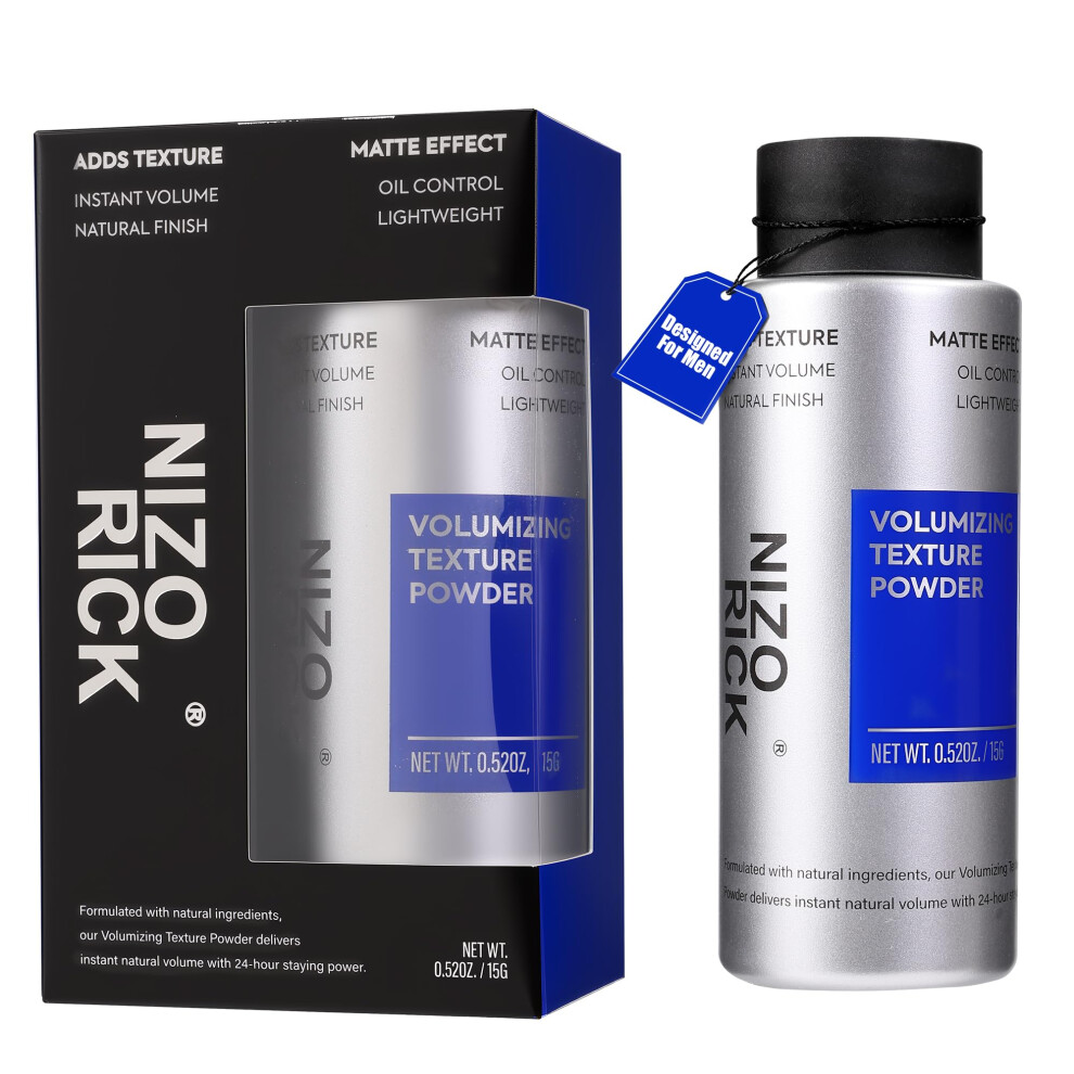 Blue Hair Volume Powder For Men With Instant Root Lift, Matte Finish, Nonsticky Styling 15G