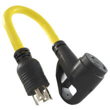 Generator to RV Adapter NEMA L1430P to TT30R 30A Heavy Duty STW 10AWG 1ft Outdoor Cord