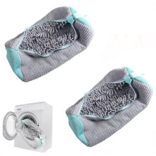 Shoe Washing Bag with Deep Cleaning Bristle System, 2Pack Laundry Shoe Bags for Washer and Dryer