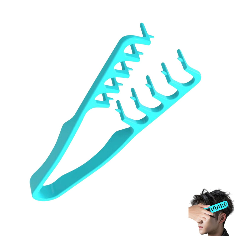 Unisex Blue Volumizing Wide Tooth Hair Comb With Instant Root Lift For Women And Men, Textured Grip