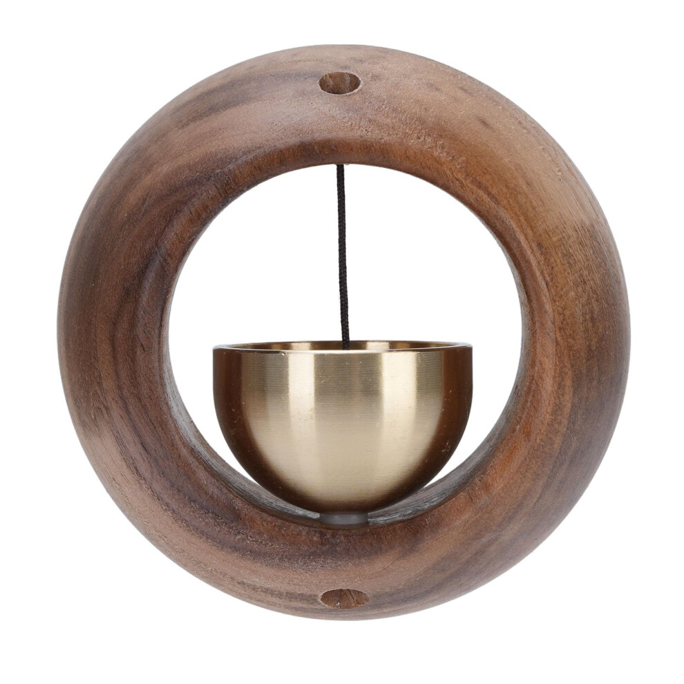 Door Chime With Melodious Welcome Tone, Self Adhesive Walnut Copper Entry Bell For Store And Apartment 9053599987406
