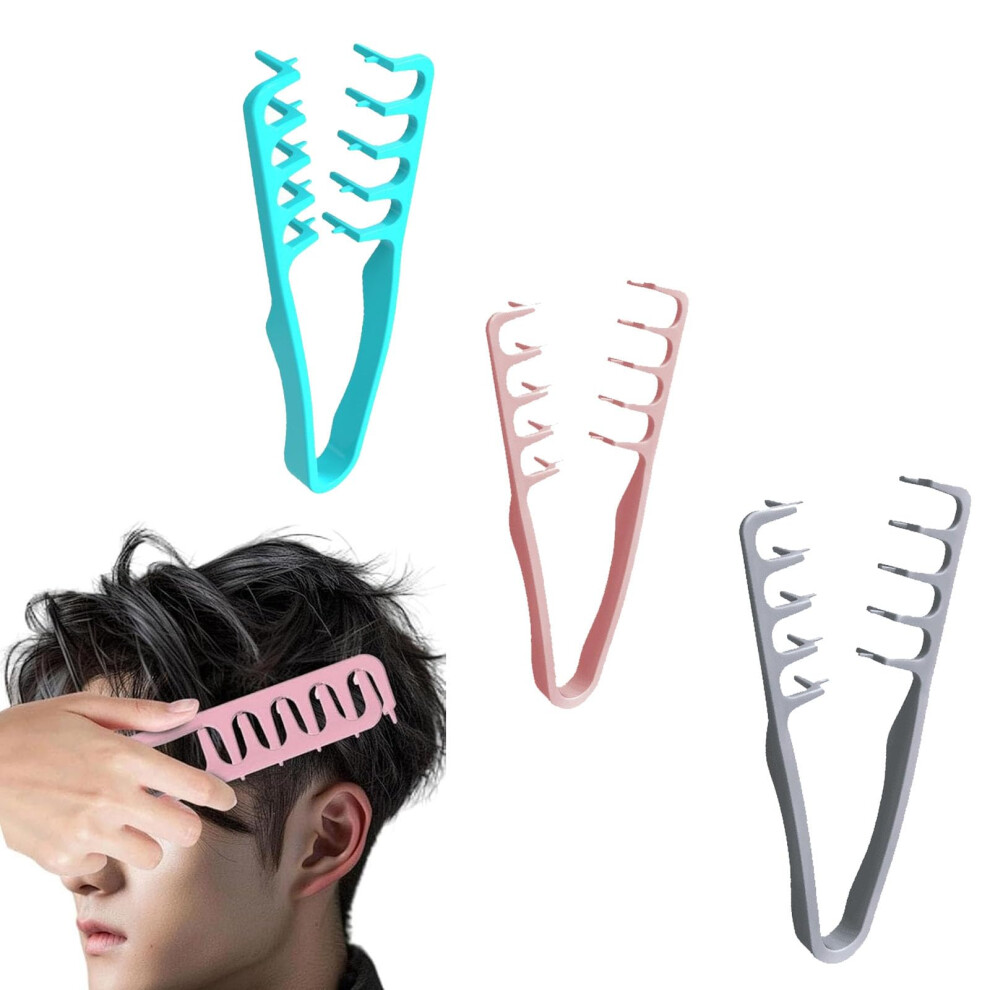 Unisex Hair Volume Comb Set, Wide Tooth Design For Instant Root Lift And Natural Texture Styling, 3Pcs