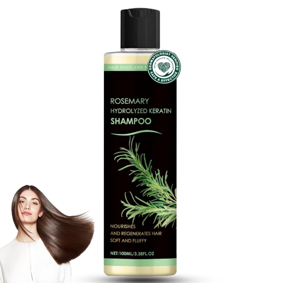 Rosemary Biotin Shampoo for Hair Growth, Sulfate Keratin Formula for Thinning or Damaged Hair
