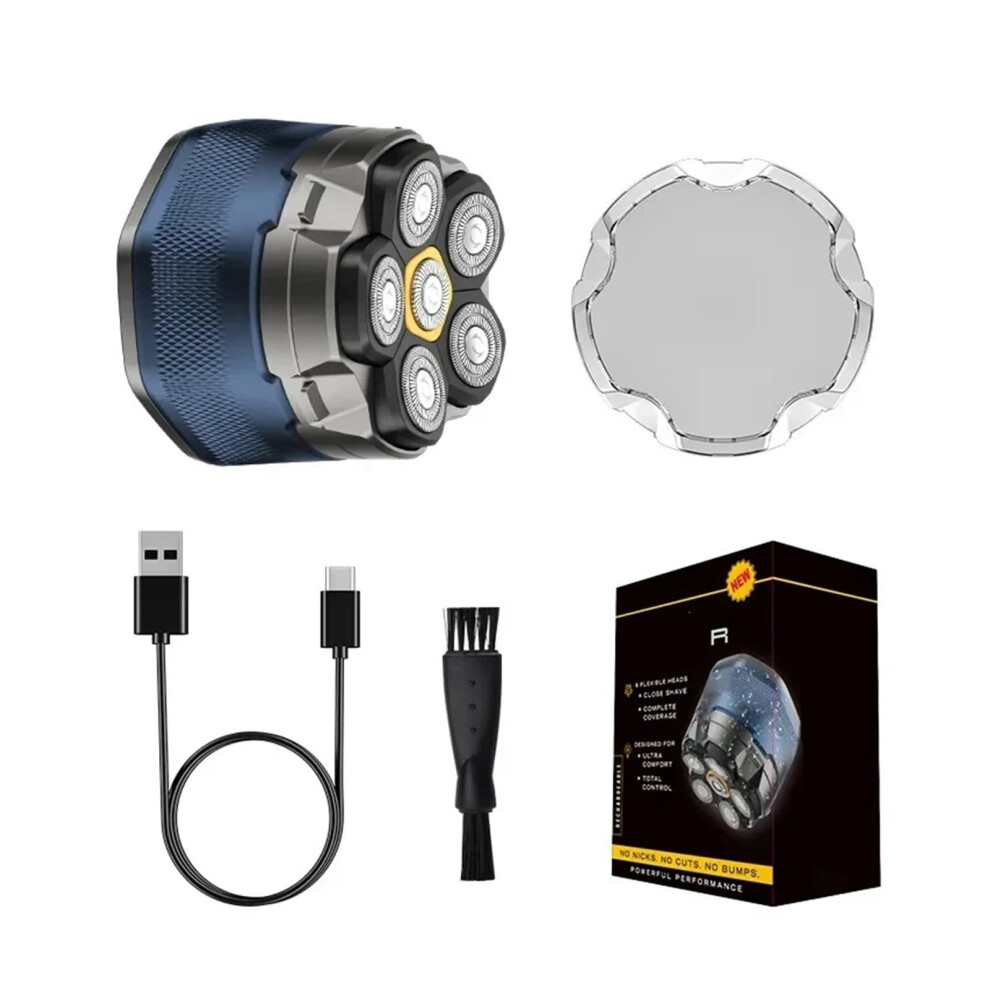 Electric Head Shaver for Bald Men with 6D Magnetic Floating Heads, Titanium Blades, Waterproof Rechargeable Design