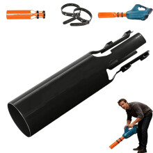 Universal Leaf Blower Nozzle Attachment with Boosted Airflow Power for 2–4 Inch Tubes, Black