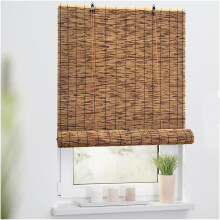 Cordless Bamboo Window Shades Light Filtering Privacy Natural RollUp Blinds Indoor Outdoor 32x48