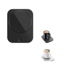 Coffee Mug Warmer with 55C Constant Temperature, Rechargeable Heated Coffee Mug for Desk, Home, Travel (Black)