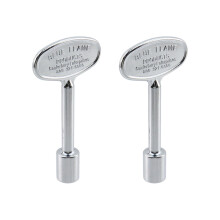 2 PCS 3 Inch Universal Gas Valve Key for Fireplace and Fire Pit, Fits 1/4 and 5/16 Inch, Silver Finish
