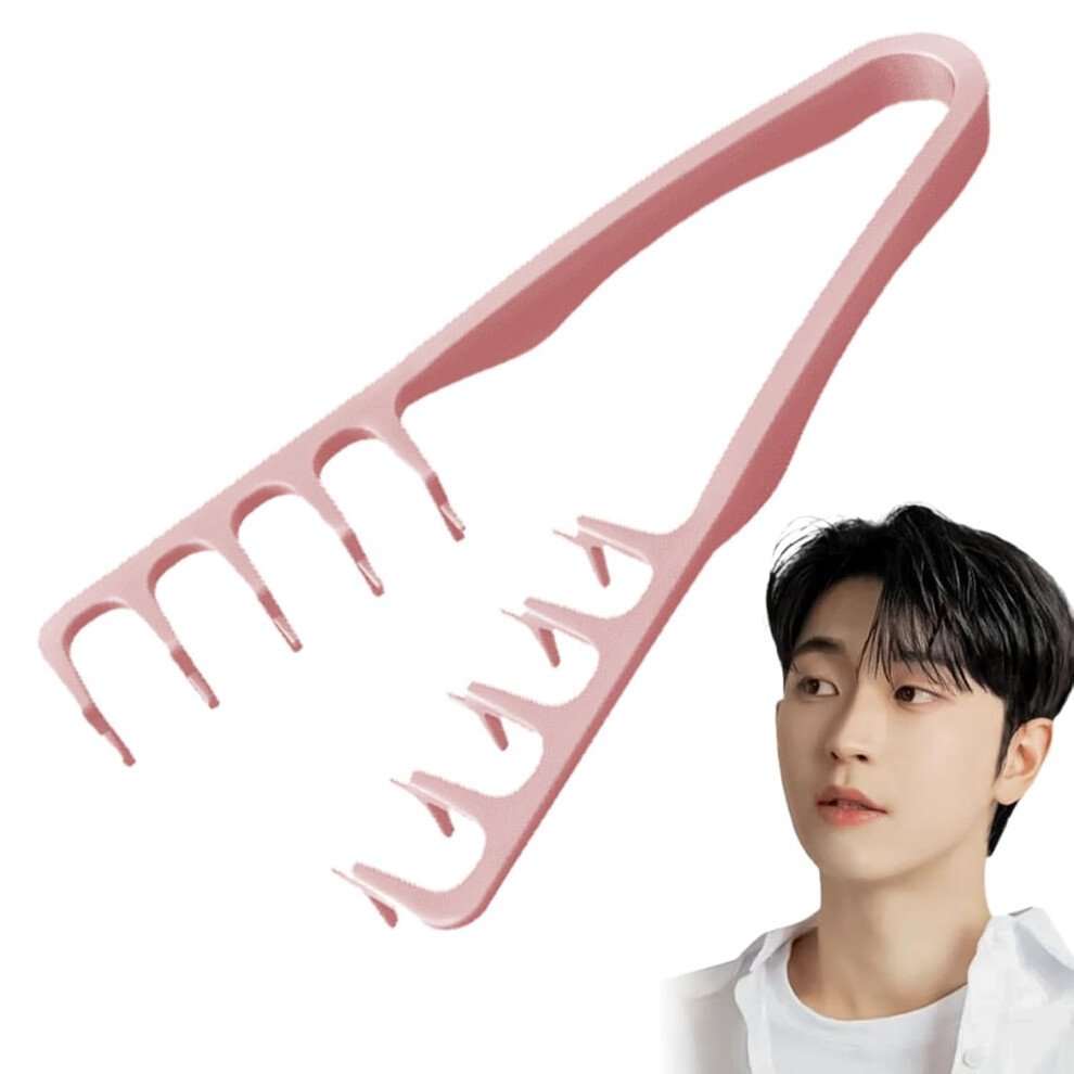 Unisex Pink Wide Tooth Comb For Volume With Fast Root Lift, Volumizing Hair Comb For Natural Boost