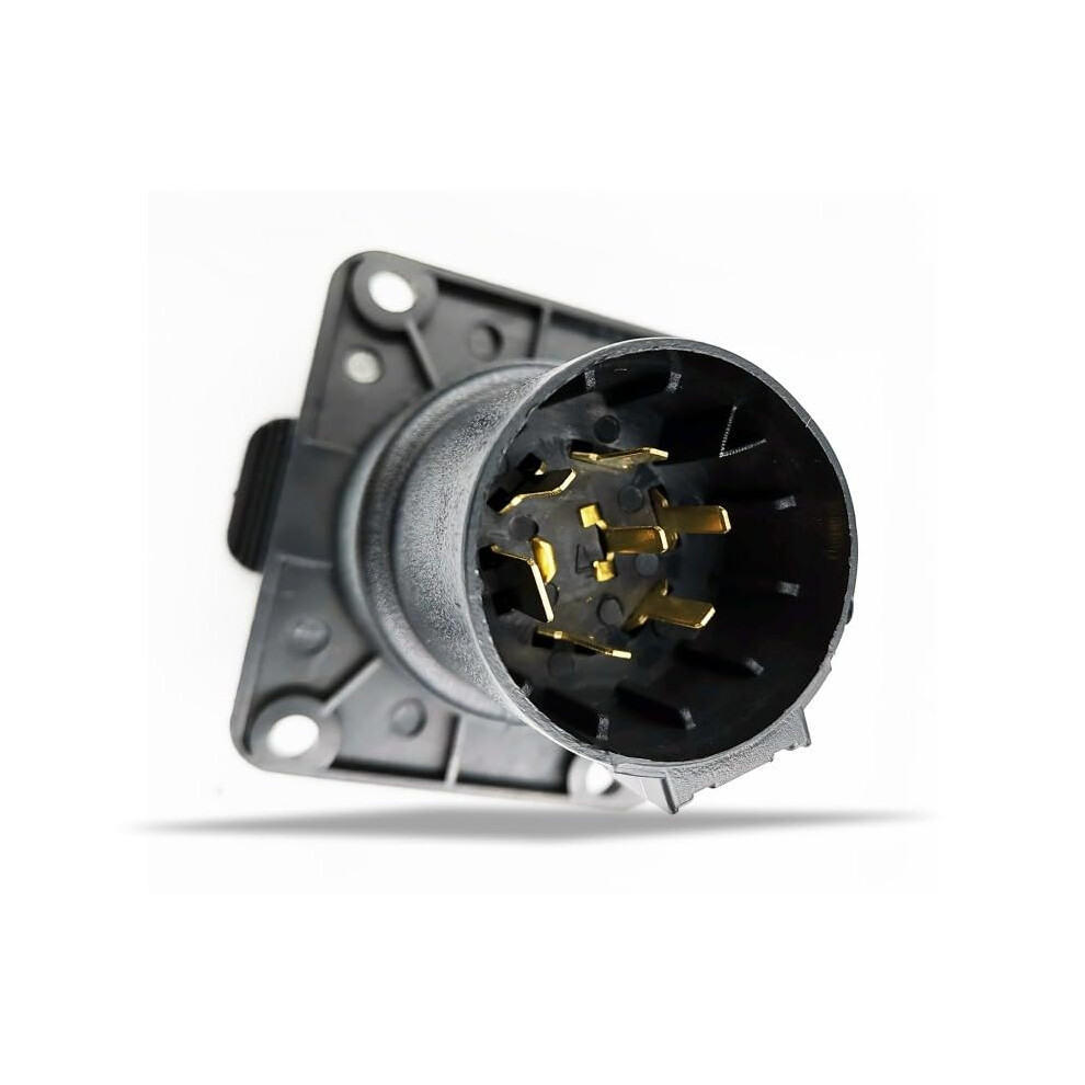 2Pcs Waterproof 7Pin Trailer Plug And Socket, 624V Us Standard Connector For Rv And Boat 9113335527362