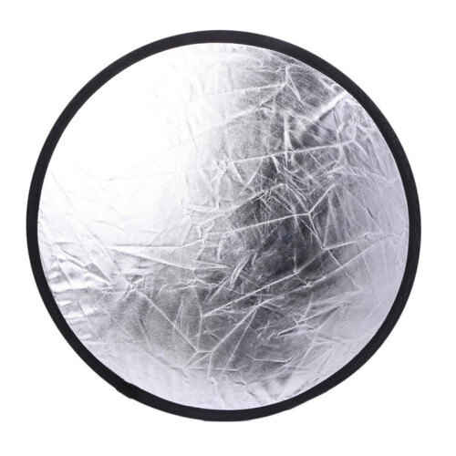 Photography Reflector Silver White Folding Light Diffuser for Portraits Indoor Outdoor Use