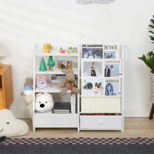 3-Tier Kids Bookshelf & Toy Organizer, Montessori Bookcase for Bedroom/Nursery