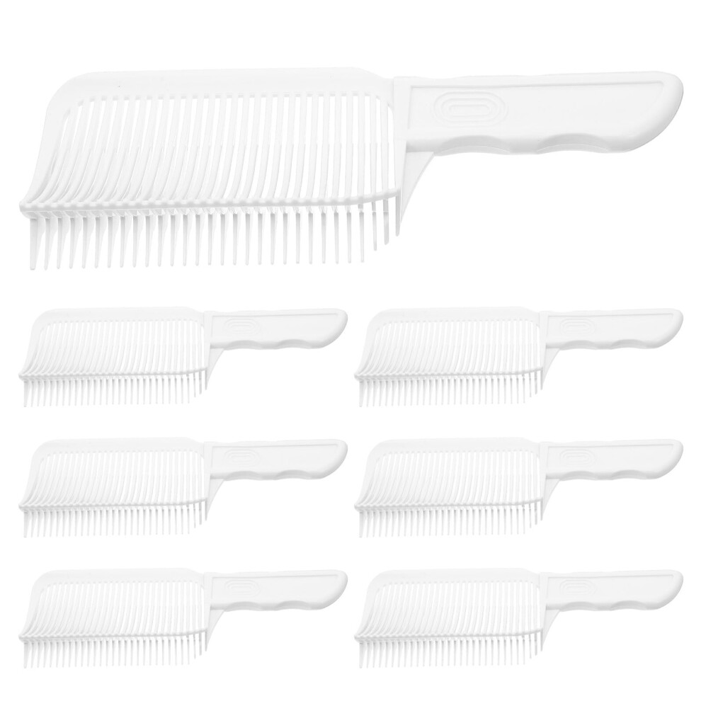 Professional Curved Barber Comb Set for Men Hair Cutting and Fade, Durable Plastic, 7pcs