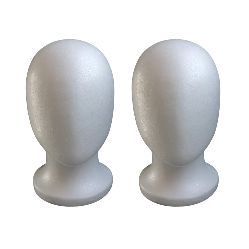Unisex Foam Mannequin Head Wig Stand 2 Pack Faceless Durable Density Foam For Wigs Hats Hairpieces