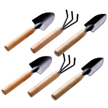 6pcs Garden Tools Set with Ergonomic Wooden Handle for Indoor and Outdoor Plants