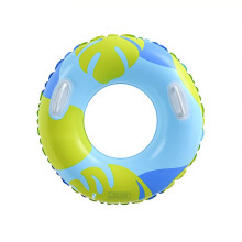 Thickened Striped Swim Ring 80# with Double Air Bag Support and Buoyancy for Adults