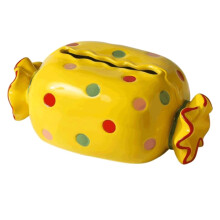 Yellow Ceramic Tissue Box Cover Stylish Decorative Holder for Home Kitchen Office Decor