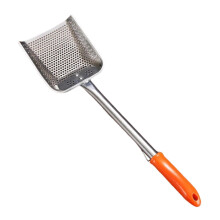 Cooking Oil Strainer with Extra Long Handle, Stainless Steel Fryer Skimmer for Noodles and Meat