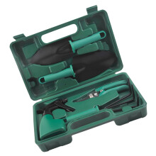 Gardening Tool Set with Ergonomic Grip, Lightweight Shovels and Rakes, Portable Storage Case