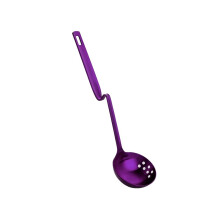 Stainless Steel Skimmer Spoon 2in1 Soup Ladle and Strainer with Hook Handle for Hot Pot