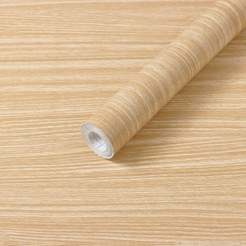 Light Wood Grain Peel And Stick Wallpaper Oak Maple Cherry Waterproof Vinyl Contact Paper 11.8'X275' 9053599989103