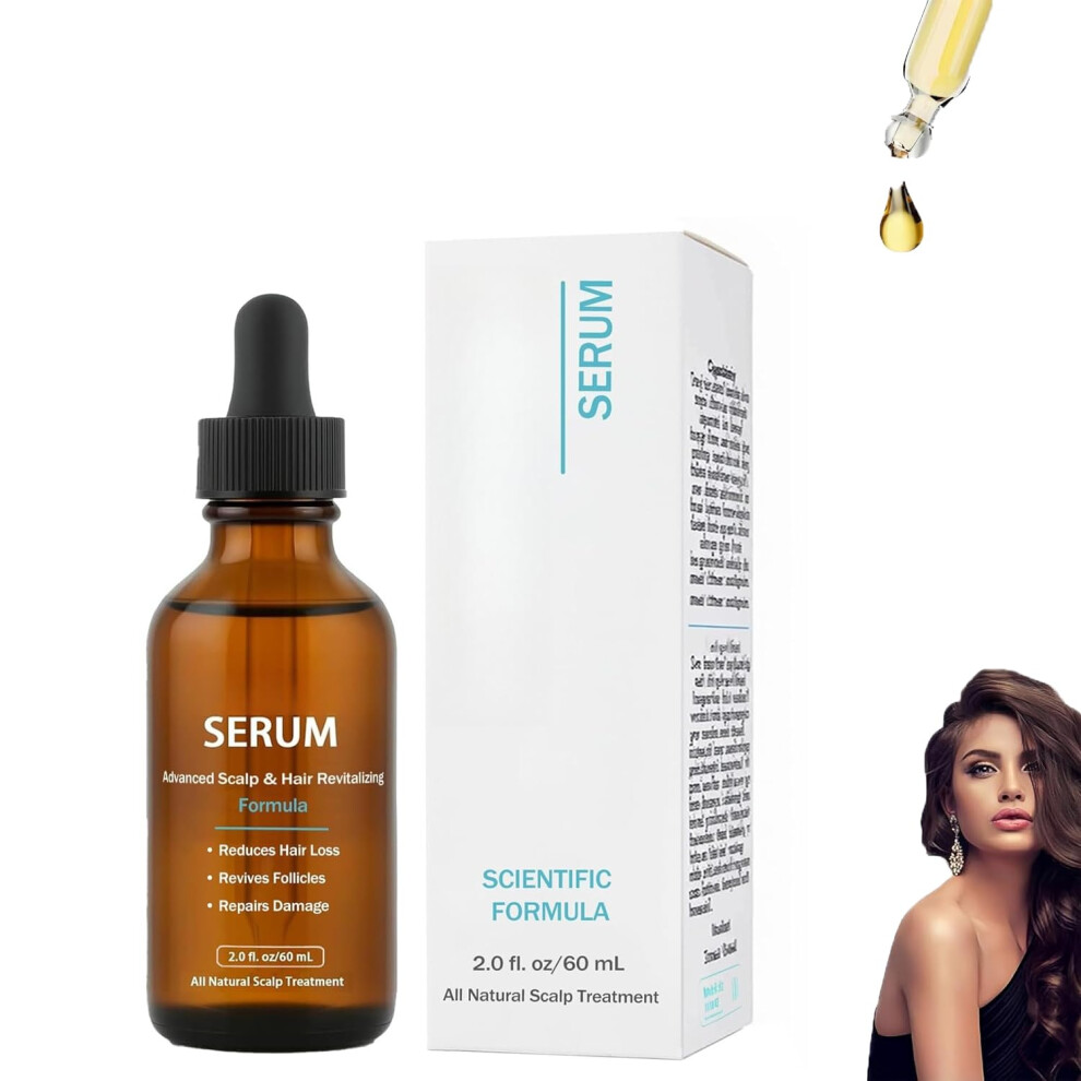 Hair Growth Serum for Thicker Fuller Hair, Reduces Shedding, Scalp Nourishment, 2 fl oz