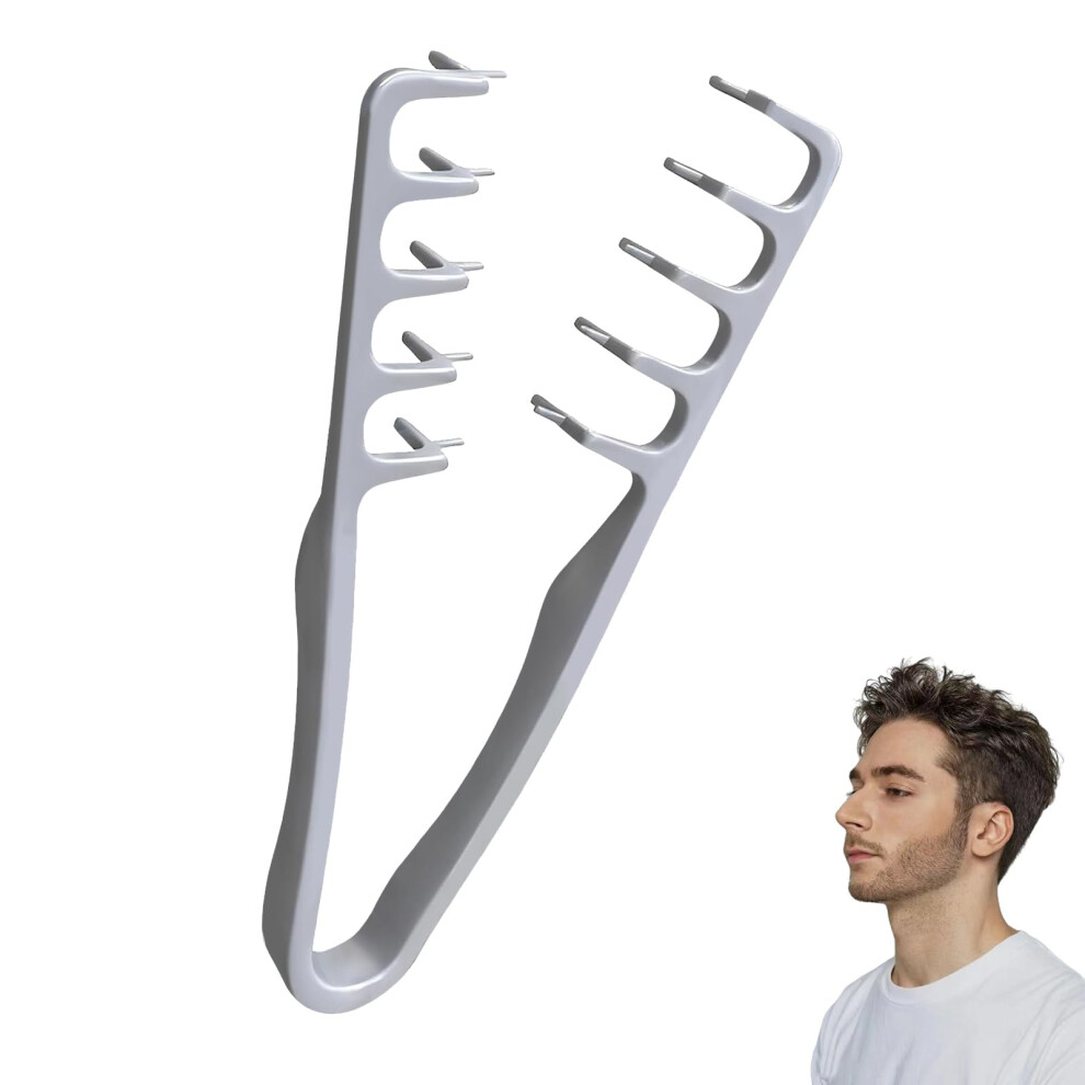 Unisex Grey Volumizing Hair Comb With Smooth Wide Teeth For Instant Root Lift And Frizz Styling